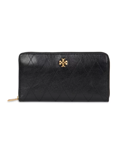 Tory Burch portfel skórzany Charlie czarny