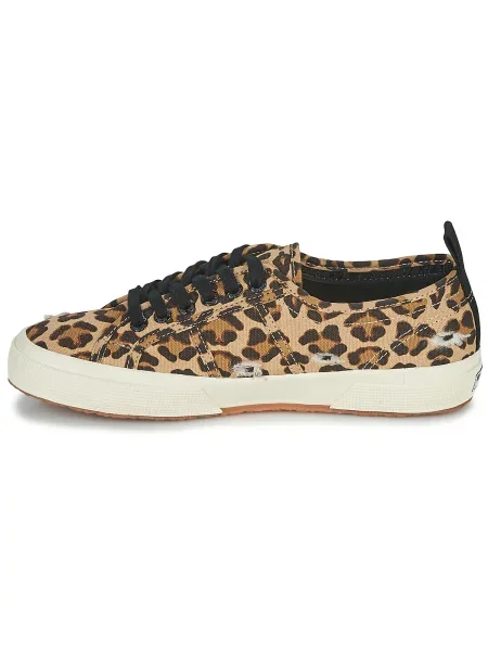 Pantofi Superga rupți cu model leopard