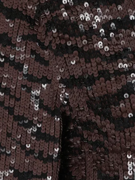 Rochie P.a.r.o.s.h. cu paiete cu model zebră maro