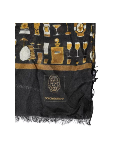 Szal Dolce And Gabbana koronkowa czarna