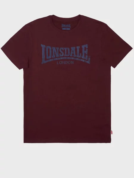 Футболка Lonsdale с автографом бордовая