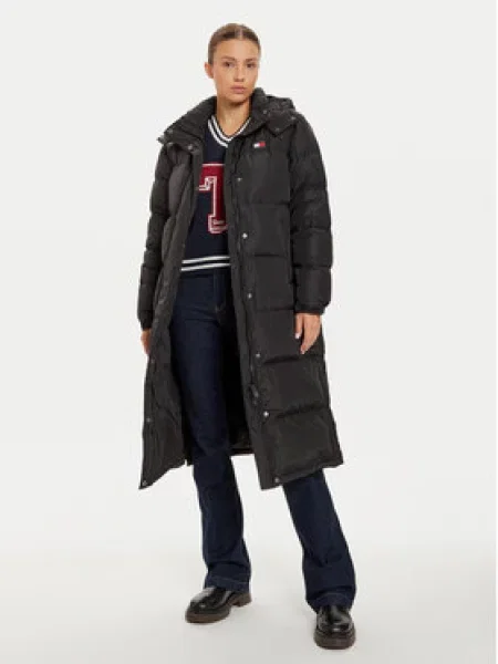 Tommy Jeans Vatovaná bunda Alaska Regular Fit černá