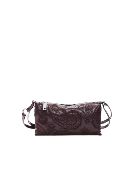 Torebka crossbody Desigual skórzana brązowa
