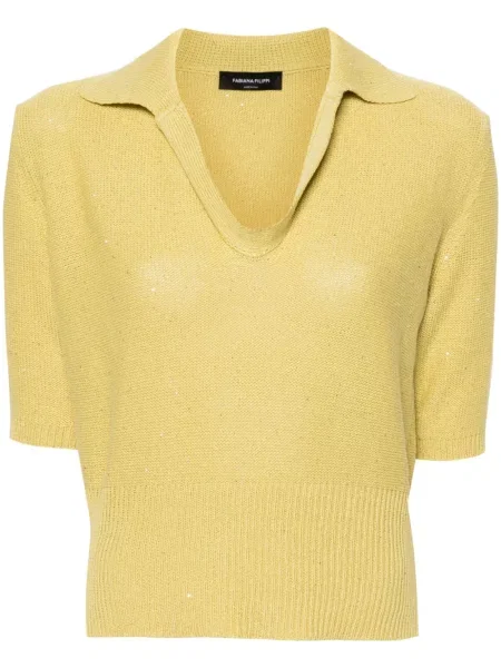 Svetr Fabiana Filippi s flitry zelený