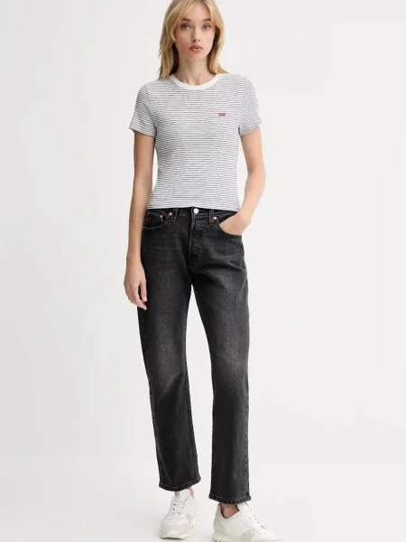 Traperice Levi's CURVE visoki struk crna
