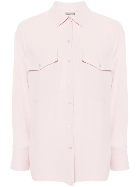 Koszula Semicouture z krepy różowa
