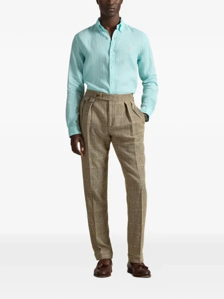 Czapka z daszkiem Polo Ralph Lauren w kratkę z twillu biznesowa niebieska