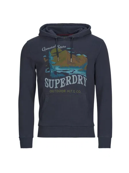 Superdry & Co Tréning póló OUTDOORS MOUNTAIN tengerészkék / opál / olíva / benzin
