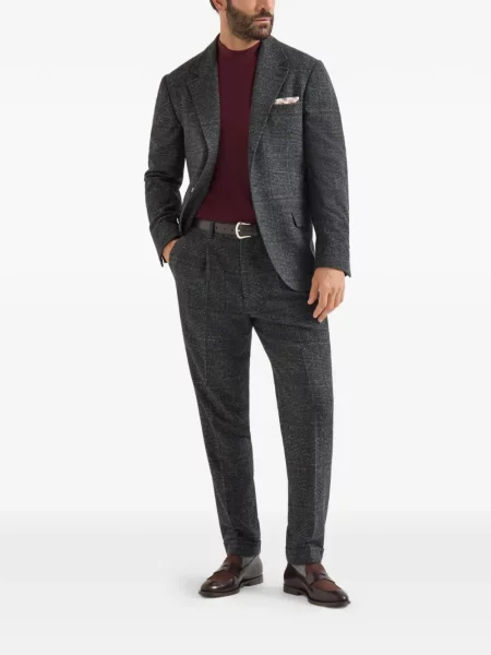 Lung tricou Brunello Cucinelli din jerseu roșu