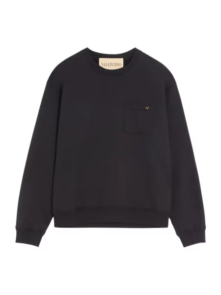 Lniana bluza Valentino Garavani czarna