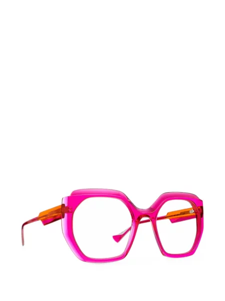 Ochelari de soare Caroline Abram cu imprimeu geometric roz