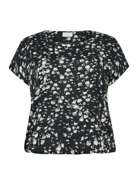 KAFFE CURVE Bluză Bella negru alb