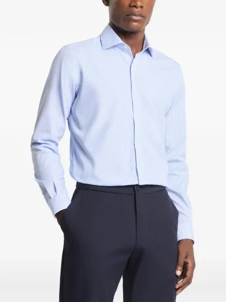 Kołnierzykowy koszula Fay w paski niebieska