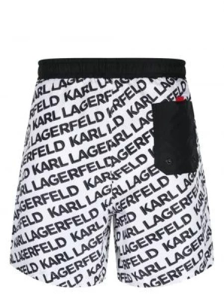 Kraťasy Karl Lagerfeld s autogramem bílé