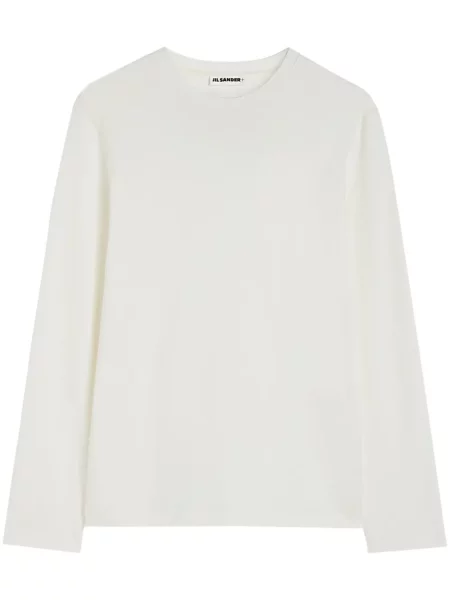 Tricou Jil Sander cu decolteu rotund alb