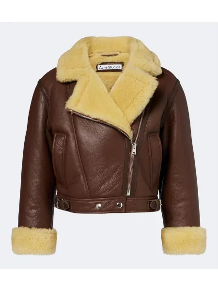 Geanta de piele Acne Studios maro