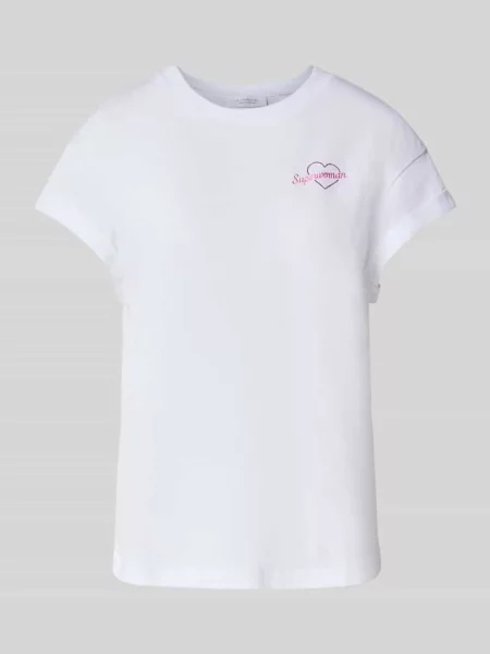 T-shirt z czystej bawełny Rich & Royal biała