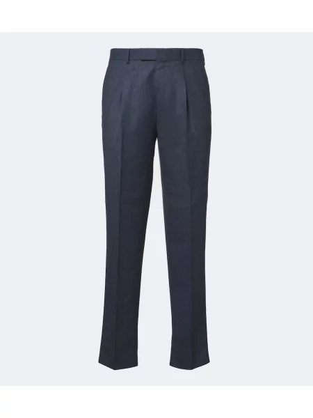 Pantaloni Zegna de lână albastru