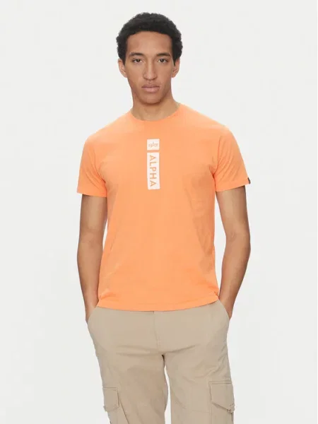 Alpha Industries T-Shirt pomarańczowy
