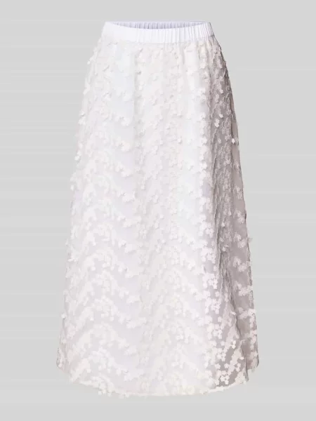 Spódnica midi z obszyciem z koronki Jake*s Collection biała