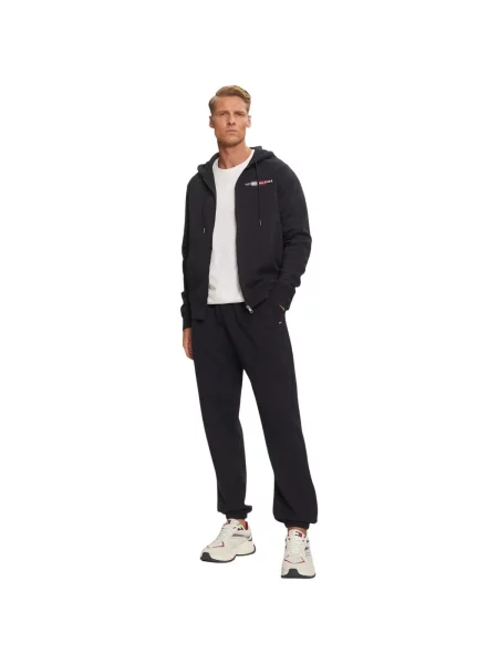 Hanorac din fleece Tommy Hilfiger din fleece albastru