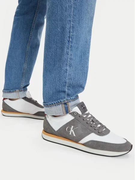 Tenisice Calvin Klein Retro Runner Band Lth-Su siva