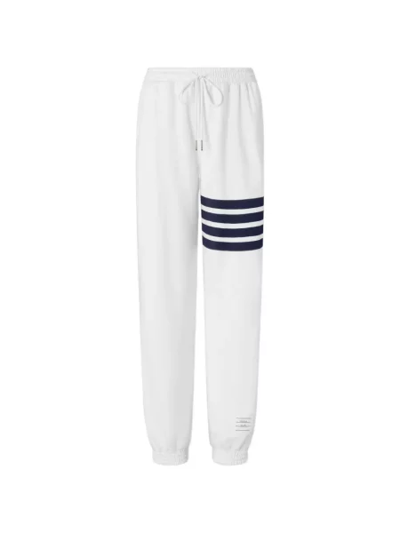 Pantaloni Thom Browne alergare alb
