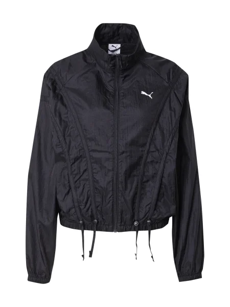 Puma geacă negru de tranzitie oversize alb
