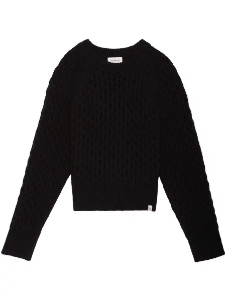 Mikina Calvin Klein Jeans z alpaky čierna