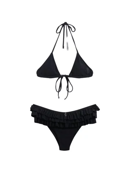Bikini Juicy Couture cu volane negru