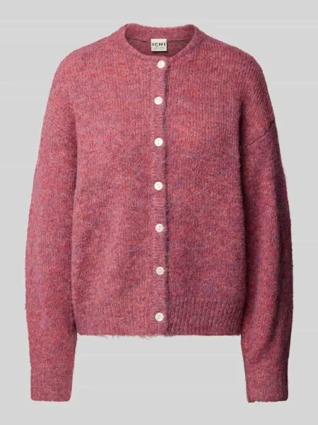 Kardigan rozpinany o kroju relaxed fit z dodatkiem wełny model Belablue' Ichi