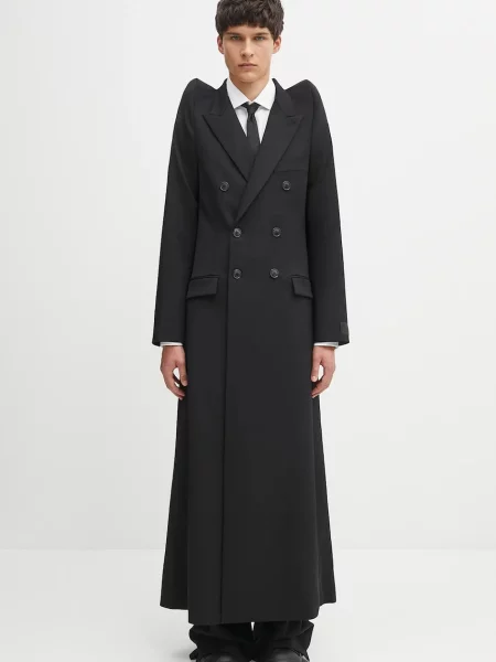 VETEMENTS palton de lână Tight Shoulder Tailored negru