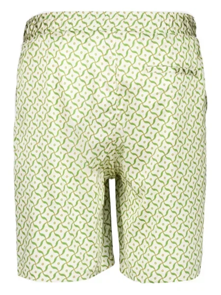 Pantaloni scurți Frescobol Carioca de mătase cu imagine verde