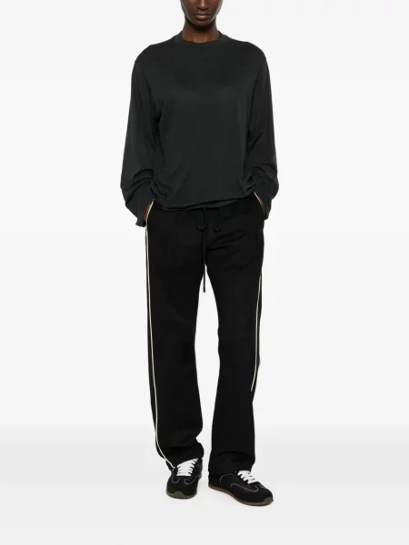 Pantaloni Fear Of God cu dungi alergare negru