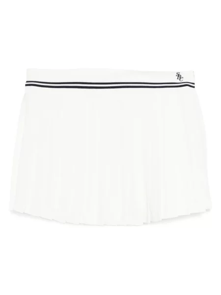 Fusta plisata Sporty & Rich plisată alb