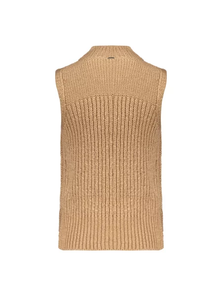 Sweter Herno bez rękawów z kaszmiru beżowy