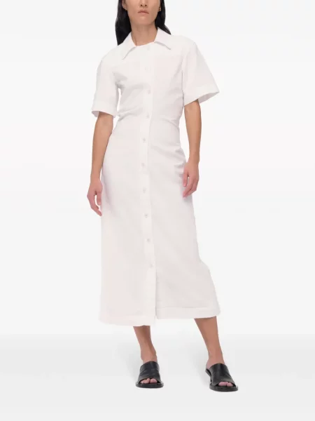 Rochie tip cămașă Another Tomorrow alb