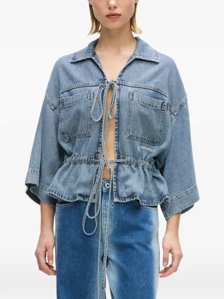 Μπλούζα Karl Lagerfeld Jeans γραβάτες μπλε