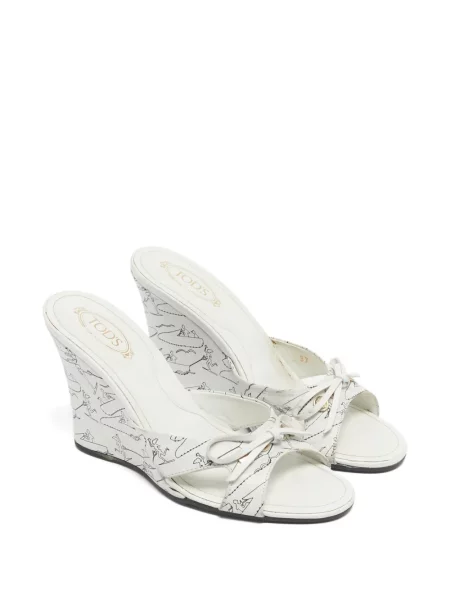 Sandale Tod's cu funde cu pană alb