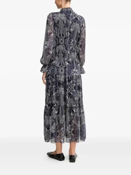 Костюм макси рокля Oui синьо