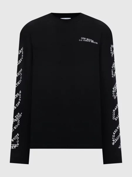 Лонгслів з принтом Off-white чорний