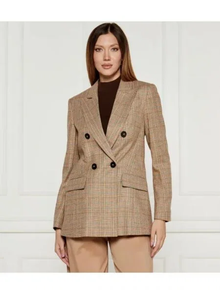 Marc Cain Sacou cu adaos de lână maro