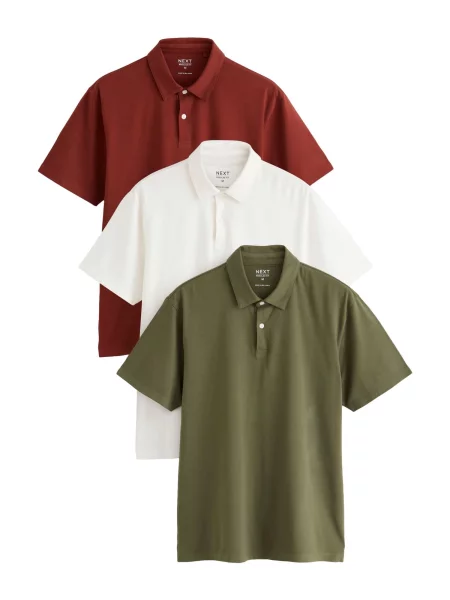Next Tricou fildeş / oliv / ruginiu roșu