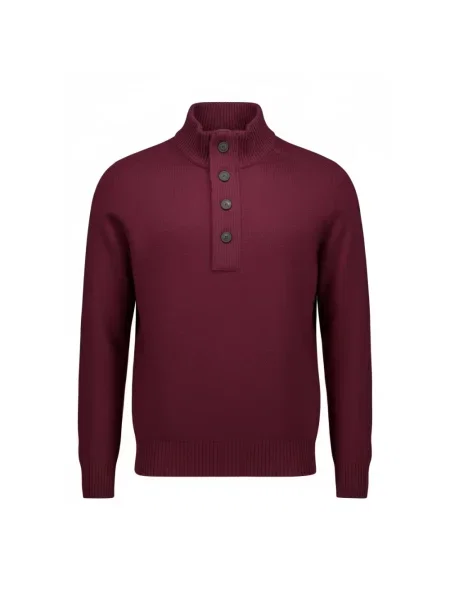 Sweter z golfem Gran Sasso wełniany czerwony
