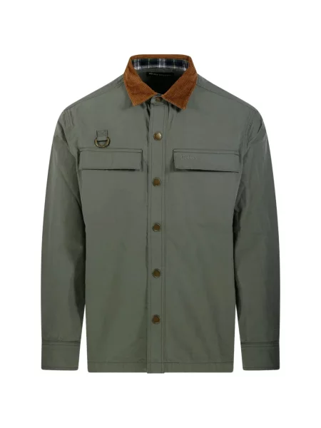 С яка риза Barbour от рипсено кадифе зелено
