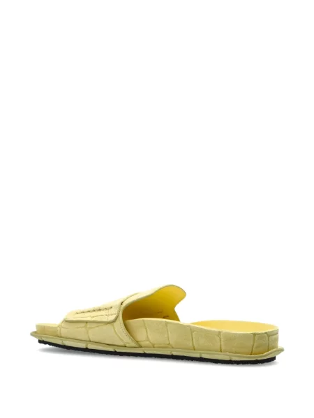 Sandale Jacquemus din piele fără toc galben