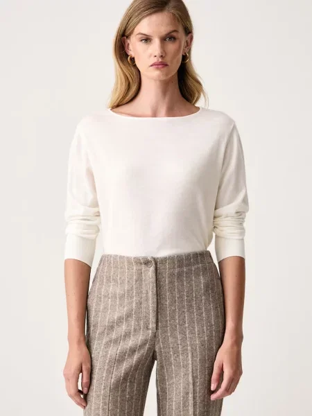 MM by Max Mara pulover pentru femei din lână MMLBUTTERFLY bej