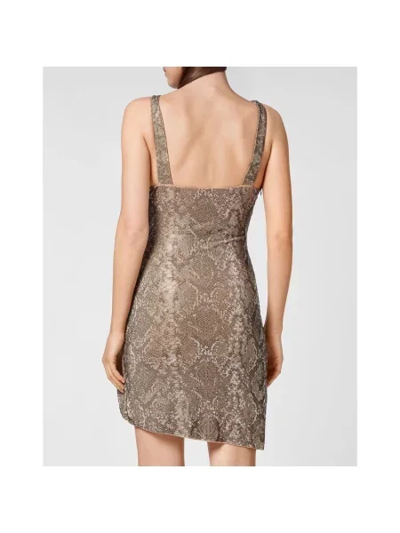 Sukienka Philipp Plein brązowa
