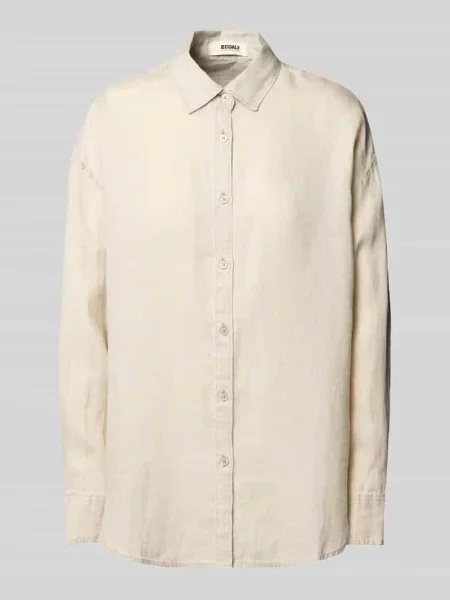 Bluzka koszulowa z listwą guzikową model ‘DARIAALF’ Ecoalf beżowa