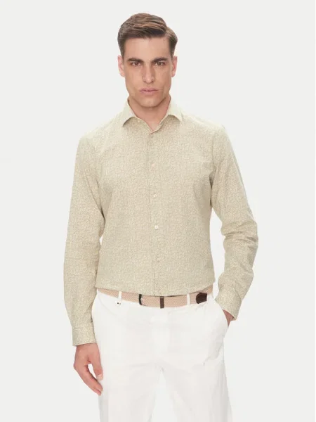 Pierre Cardin Риза C6 Modern Fit бежов